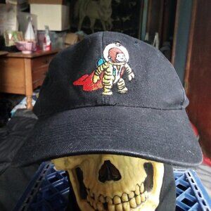 Vintage 90s Curious George Astronaut Space Monkey Snap Hat Cap